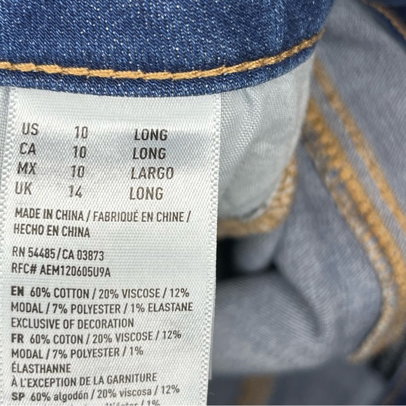 American Eagle Women’s Super Stretch Mid Rise Jegging Denim Jean 10 Long Y2K - Picture 11 of 11